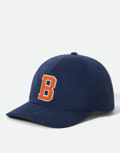 Brixton: BRIXTON Big B Mp Cap - Midnight Blue / Orange