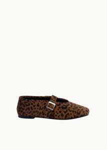 KATHRYN WILSON Amy Ballet Flat - Leopard Calf Hair