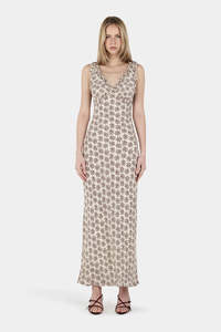 Dresses: OWNLEY Bella Midi Dress - Daisy Dot Butter