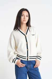 HUFFER Aces Knit Cardigan - Chalk