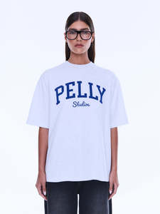 Ena Pelly: ENA PELLY Sophia Relaxed Tee - White Marle / Pelly Studios