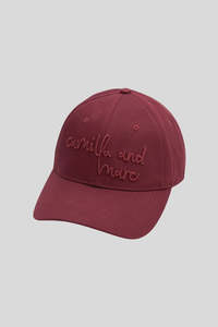 Womens: CAMILLA AND MARC Maren Embroidered Cap - Burgundy