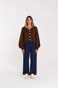 THING THING Huddle Cardigan - Chocolate
