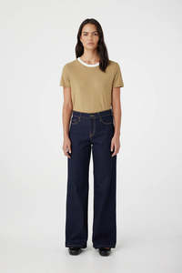 Womens: OUTLAND DENIM Mia Mid Wide Leg Jean - Nights