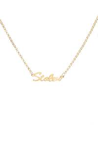 STOELN GIRLFRIENDS CLUB Stolen Script Necklace - Gold Plated