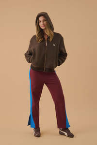 Araminta James: ARAMINTA JAMES Sherpa Hooded Jacket - Dark Chocolate