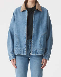 Nobody Denim: NOBODY DENIM Gina Oversized Bomber Jacket - Tonal