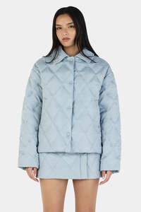 Womens: OWNLEY Quinton Cropped Quilted Jacket - Ice
