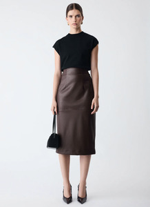 Esmaee: ESMAEE Forme Skirt - Chocolate