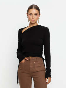 KIVARI Annika Jersey Top - Black