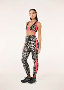P E Nation: P.E NATION Highgate Full Length Legging - Leopard/ Diva Pink