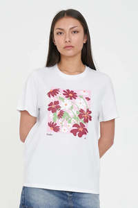Huffer: HUFFER Classic Tee 220/Flower Market - White