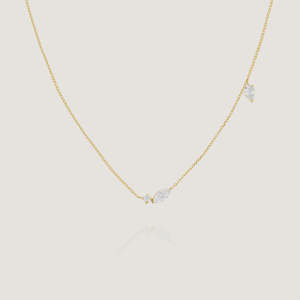Rosefield: ROSEFIELD Mixed Crystals Necklace - Gold