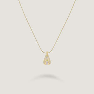 Rosefield: ROSEFIELD Pave Striped Necklace - Gold