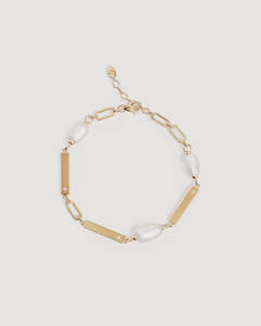 BY CHARLOTTE Connected By Love Pearl Bracelet - 18K Gold Vermeil