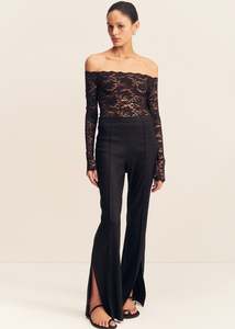 Shona Joy: SHONA JOY Kasbah Side Split Pant - Black