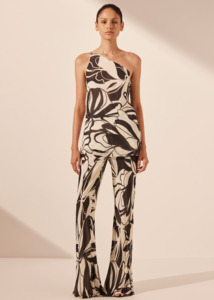 Shona Joy: SHONA JOY Imane Flared Pant - Cream/Black