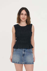 HUFFER Lin-in Bridget Top - Black