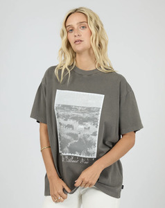 Womens: ALL ABOUT EVE Nashville Relaxed Tee - Charcoal