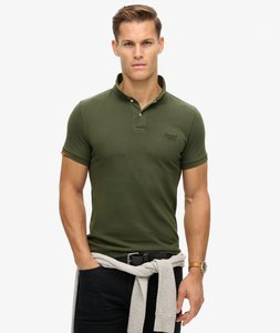 Mens: SUPERDRY Vintage Destroy Polo - Army Khaki