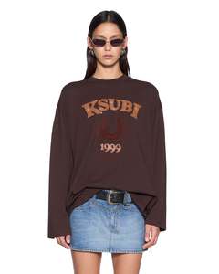 KSUBI Ranch Alter Boyfriend L/S Tee - Choc Brown
