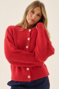 ARAMINTA JAMES Aimes Shell Cardigan - Deep Coral