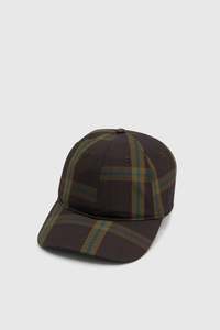 Camilla Marc: CAMILLA & MARC Winton Check Logo Cap - Espresso Check