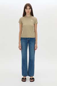 Camilla Marc: CAMILLA & MARC Westley Fitted Print Tee - Oyster