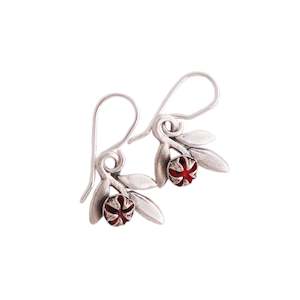 Jewellery Nz Earrings Redmanuka 1: RedMānuka Sprig Silver Earrings | nz jewellery | Redmānuka