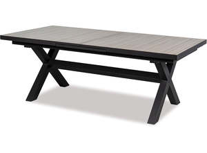 Lilac Extension Dining Table Gunmetal 2020-2630cm