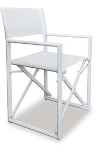 Outdoor Furniture: Director Folding Chair White