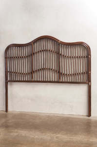 Bedroom: Curvale Queen Rattan Headboard