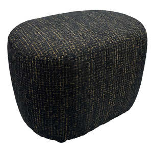 Living: Bella Ottoman Gold & Black