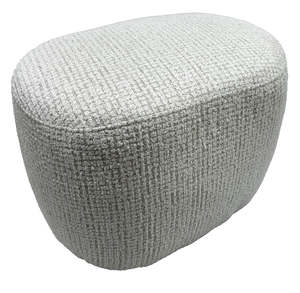 Bella Ottoman White & Taupe