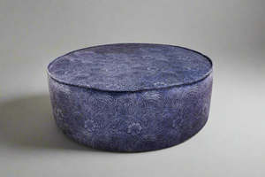 Beanbags Ottomans Footstools: Morris Ottoman Marigold Velvet - Indigo