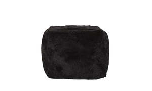 Sheepskin Ottoman Black