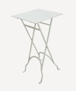 Coffee Side Tables: Metal Side Table Square Cream
