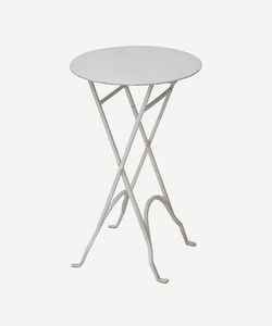 Metal Side Table Round Cream