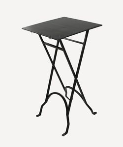 Coffee Side Tables: Metal Side Table Black Square