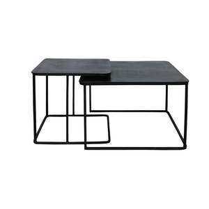 Coffee Side Tables: Manhattan Square Nest 2 Tables