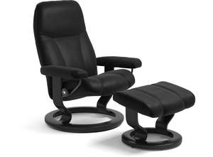 Recliners: Stressless Consul Medium Batick Black