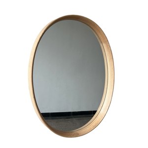 Natural Oak Oval Framed Mirror 630x800