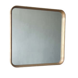 Natural Oak Square Framed Mirror 800Dia