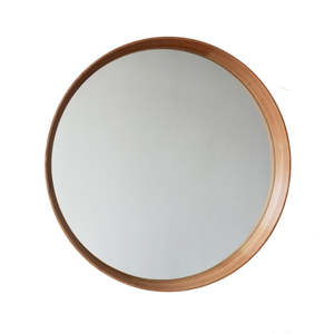 Accessories: Natural Oak Round Framed Mirror 800 dia