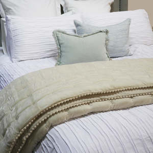 Comforters: Cruz Velvet Comforter Natural
