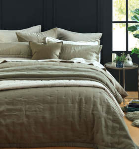 Bedspreads Duvet Covers: Laundered Linen Bedspread King Olive