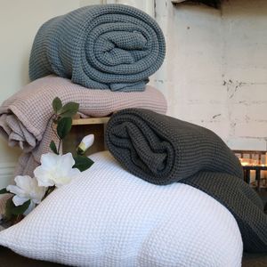 Baksana: New Bliss Waffle Blanket Small White