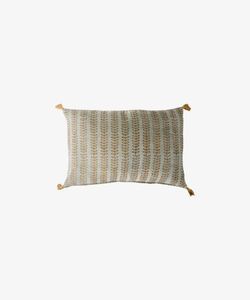 Cushions: Leaf Handblock Velvet Cushion,60x40cm