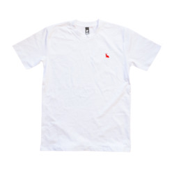 Merchandise: Red Rabbit White Logo Tee