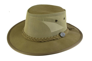 Products: Cow Suede Leather breeze Barmah Hat Red Rock Hats